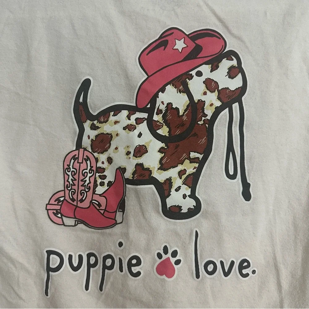 Puppie Love Rescue Tshirt Youth Medium‎ Cowgirl Western